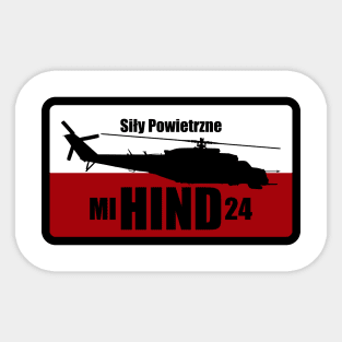 Polish Mi-24 Hind Patch Sticker